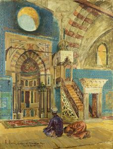 ROSSI ALBERTO Torino 1858 - 1936 - Moschea di Hibrahim Aga 1914 Cairo - Egitto