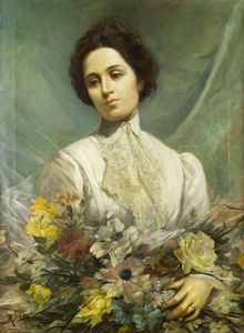 MORGARI RODOLFO Torino 1827 - 1909 - Figura femminile 1902