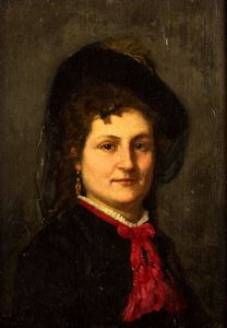 NONO LUIGI 1850-1918 - Ritratto di donna 1916