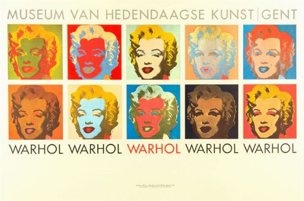 MANIFESTO : Andy Warhol  Museum Van Hedendaagse Kunst  Gent  1964  - Asta Asta 159 - Dipinti, sculture, grafica - Associazione Nazionale - Case d'Asta italiane