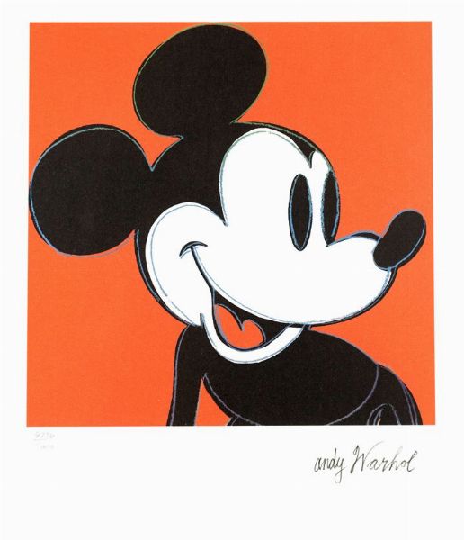 WARHOL ANDY USA 1927 - 1987 : Mickey Mouse  - Asta Asta 159 - Dipinti, sculture, grafica - Associazione Nazionale - Case d'Asta italiane