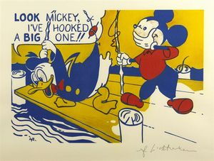 LICHTENSTEIN ROY New York 1923  1997 - Mickey Mouse e Donald Duck