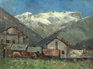 PUGLIESE LEVI CLEMENTE Vercelli 1855 - 1936 Milano - Villaggio alpino