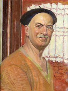FOCARDI RUGGERO Firenze 1864 - 1934 Quercianella (Livorno) - Autoritratto 1931