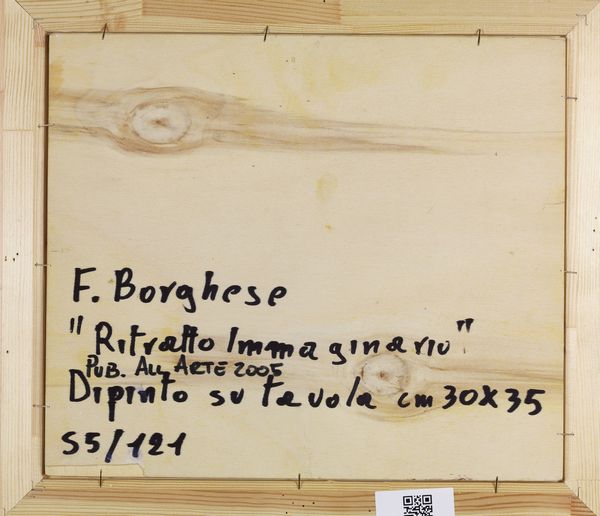 BORGHESE FRANZ (1941 - 2005) : Ritratto immaginario.  - Asta ASTA 274 - ARTE MODERNA (online) - Associazione Nazionale - Case d'Asta italiane