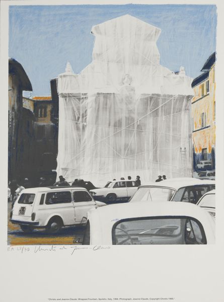 CHRISTO' (n. 1935) & JEANNE-CLAUDE (1935 - 2009) : Wrapped Fountain, Spoleto, Italy, 1968.  - Asta ASTA 274 - ARTE MODERNA (online) - Associazione Nazionale - Case d'Asta italiane