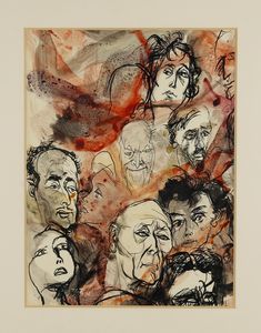 GUTTUSO RENATO (1912 - 1987) - Studio per l'inferno di Dante.