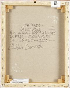 BACCARIN ANTONIO (n. 1954) : Senza titolo.  - Asta ASTA 274 - ARTE MODERNA (online) - Associazione Nazionale - Case d'Asta italiane