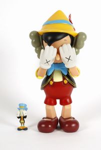 KAWS (n. 1974) : Pinocchio & Jiminy Cricket.  - Asta ASTA 274 - ARTE MODERNA (online) - Associazione Nazionale - Case d'Asta italiane