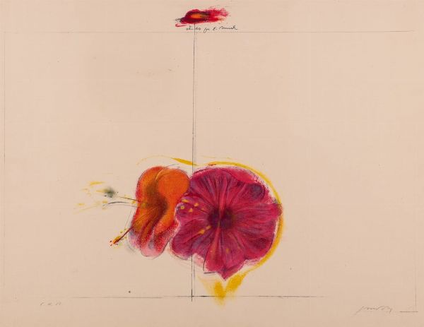 Piero Guccione : Studio per E. Munch  - Asta Libri, Autografi e Stampe - Associazione Nazionale - Case d'Asta italiane