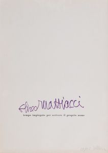 Eliseo Mattiacci - Tempo impiegato per scrivere il proprio nome