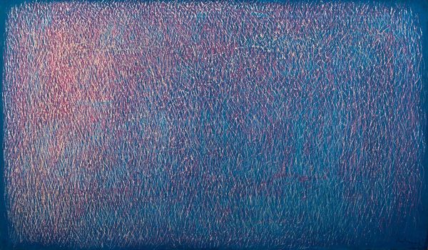 Deluigi Mario : G. A. (Grattage azzurro) 307, metà anni ‘60  - Asta Arte Moderna e Contemporanea - Associazione Nazionale - Case d'Asta italiane