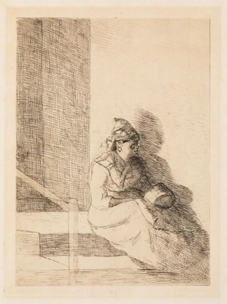 Pissarro Camille : La Negresse, 1867  - Asta Arte Moderna e Contemporanea - Associazione Nazionale - Case d'Asta italiane
