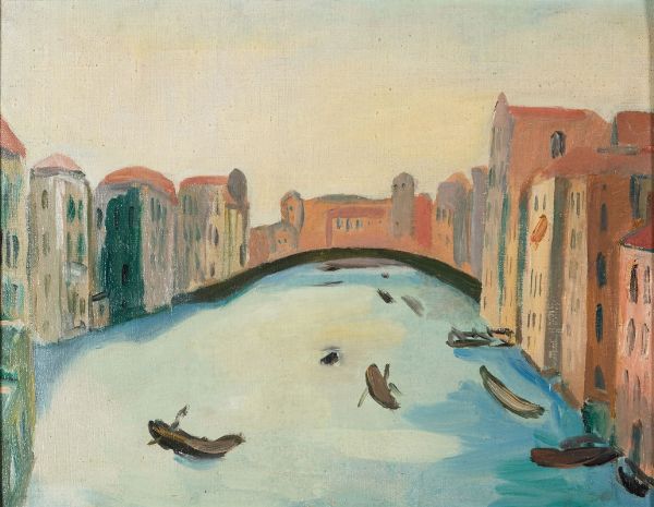 GUIDI VIRGILIO : Ponte dell'Accademia, 1945  - Asta Arte Moderna e Contemporanea - Associazione Nazionale - Case d'Asta italiane