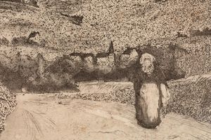 Pissarro Camille : La femme sur la route, 1879  - Asta Arte Moderna e Contemporanea - Associazione Nazionale - Case d'Asta italiane