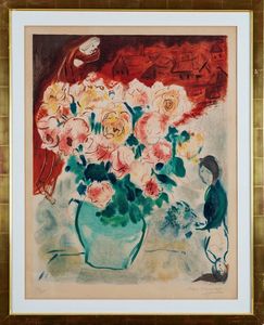 CHAGALL MARC : Le bouquet, 1955  - Asta Arte Moderna e Contemporanea - Associazione Nazionale - Case d'Asta italiane