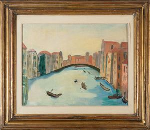 GUIDI VIRGILIO : Ponte dell'Accademia, 1945  - Asta Arte Moderna e Contemporanea - Associazione Nazionale - Case d'Asta italiane