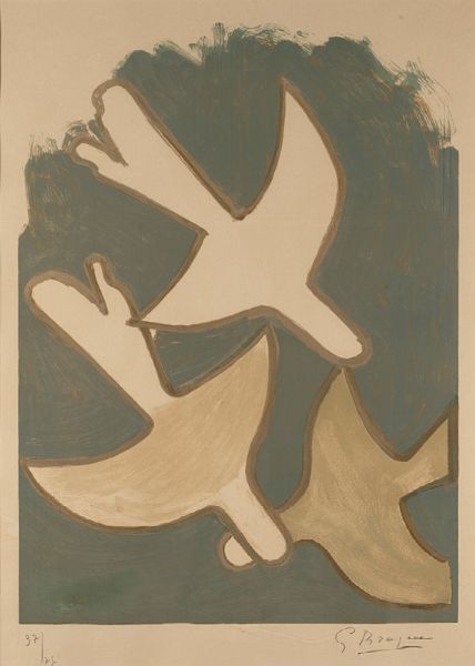 Georges Braque : Le oiseaux blancs  - Asta Arte Moderna e Contemporanea - Associazione Nazionale - Case d'Asta italiane