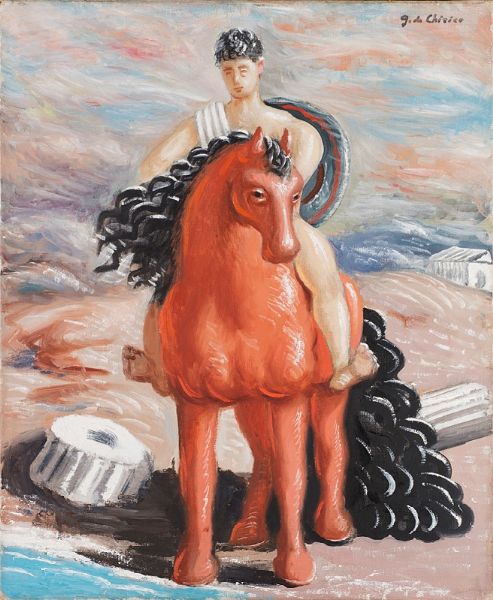 Giorgio de Chirico : Cavallo e cavaliere  - Asta Arte Moderna e Contemporanea - Associazione Nazionale - Case d'Asta italiane