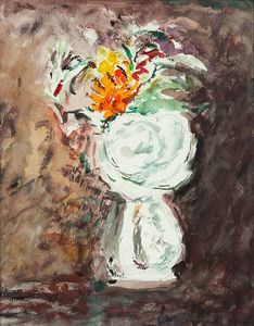 Arturo Tosi - Fiori nel vaso bianco