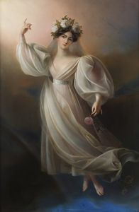 AGRICOLA KARL (1779 - 1852) - Ritratto della ballerina Fanny Elssler come Flora.