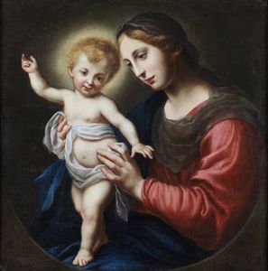 DOLCI CARLO (1616 - 1686) - Madonna con bambino.