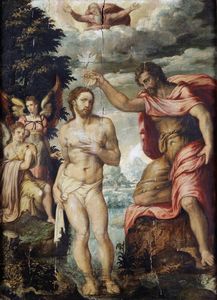 DA SERMONETA GIROLAMO SICIOLANTE (1521 - 1580) - Battesimo di Cristo.