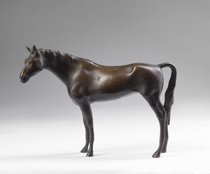 MANIFATTURA DEL XIX SECOLO - Cavallo in bronzo.