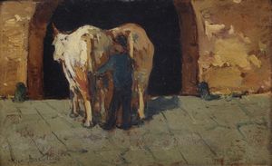 BARTOLENA GIOVANNI (1866 - 1942) - Mucche.