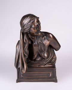 GEMITO VINCENZO (1852 - 1929) - Mezzo busto femminile.