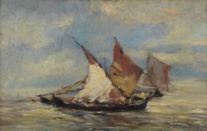 BIANCHI MOSE' (1840 - 1904) - Barche.