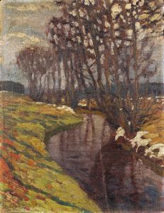 KALPOKAS PETRAS (1880 - 1945) - Paesaggio con alberi.