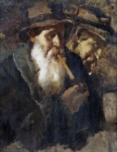 ISSUPOFF ALESSIO (1889 - 1957) - Ritratto di fumatori.