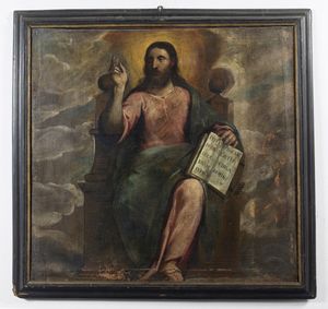ARTISTA VENETO DEL XVI SECOLO - Cristo benedicente.