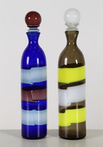 BIANCONI FULVIO (1915 - 1996) - Coppia di bottiglie con tappo