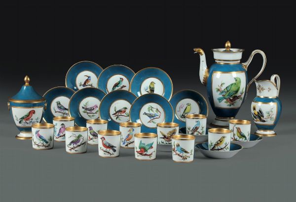 Servizio da caff  Limoges, inizio XX  secolo  - Asta L'Art de la Table - Associazione Nazionale - Case d'Asta italiane