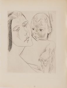 Heinrich Nauen - Madre con bambino
