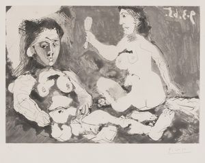 Pablo Picasso - Femmes nues au miroir