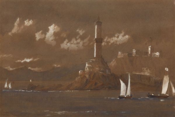 Anonimo : Lighthouse-Genoa (Lanterna Genova)  - Asta Arte Marinara - Associazione Nazionale - Case d'Asta italiane