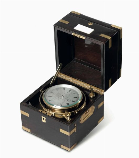 Cronometro da marina a 8 giorni di carica, Tobias Morris, Londra XIX secolo  - Asta Arte Marinara - Associazione Nazionale - Case d'Asta italiane