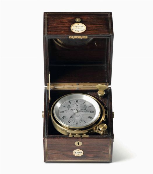 Cronometro da marina 56 ore di carica, Victor Kullberc, Londra XIX secolo  - Asta Arte Marinara - Associazione Nazionale - Case d'Asta italiane
