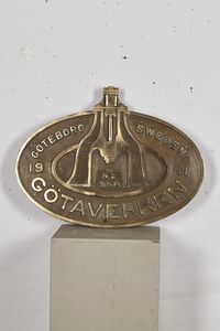 Targa in bronzo della Gotaverken. Svezia 1941  - Asta Arte Marinara - Associazione Nazionale - Case d'Asta italiane
