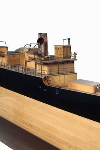 Mezzo modello di cantiere con specchio della SS Craigforth. Gran Bretagna 1907 circa  - Asta Arte Marinara - Associazione Nazionale - Case d'Asta italiane