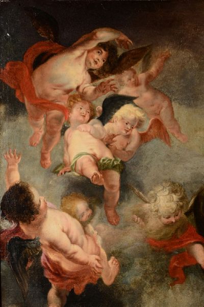 Schut Cornelis : Vergine con il Bambino e Sant'Anna  - Asta Dipinti Antichi - Associazione Nazionale - Case d'Asta italiane