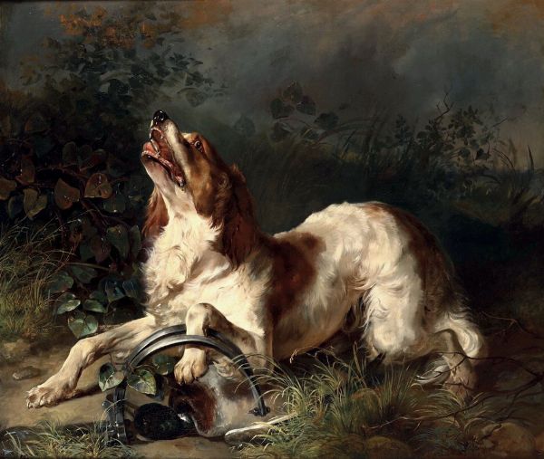 Ranftl Johann Matthias : Il cane nella tagliola  - Asta Dipinti Antichi - Associazione Nazionale - Case d'Asta italiane