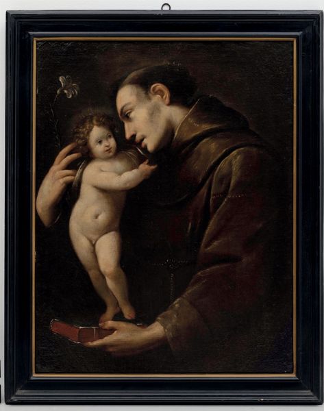 Gherardini Melchiorre : SantAntonio da Padova con il Bambino  - Asta Dipinti Antichi - Associazione Nazionale - Case d'Asta italiane