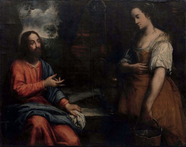 Cristo e la samaritana al pozzo  - Asta Dipinti Antichi - Associazione Nazionale - Case d'Asta italiane