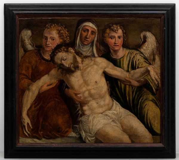Cristo deposto sorretto dagli angeli  - Asta Dipinti Antichi - Associazione Nazionale - Case d'Asta italiane