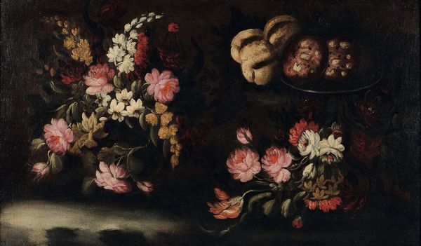 PESCI GIUSEPPE : Natura morta con vasi di fiori e tasso  - Asta Dipinti Antichi - Associazione Nazionale - Case d'Asta italiane