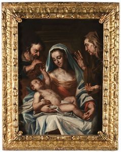 Sacra Famiglia con Sant'Anna  - Asta Dipinti Antichi - Associazione Nazionale - Case d'Asta italiane